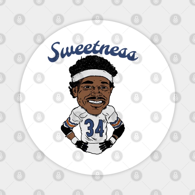 Walter Payton Chicago Caricature Magnet by MASTER_SHAOLIN